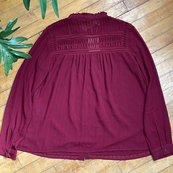 See U Soon Wine Button Down Shirt Frock Women’s Small - Picture 6 of 6